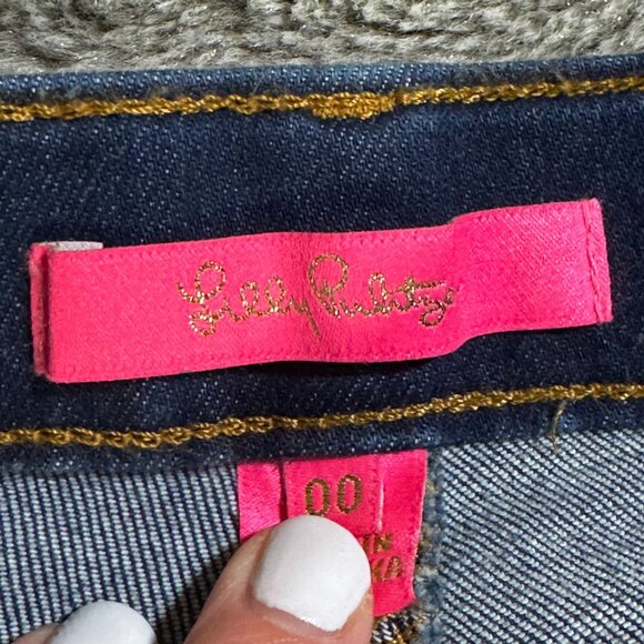 Lilly Pulitzer Eagan High Rise Skinny Jean Sz 00 - Picture 5 of 8